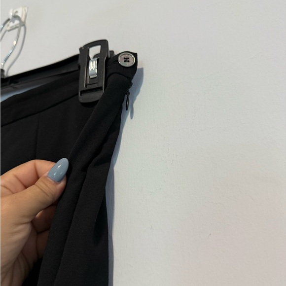 Max Mara Women Trouser Pants Sz 10 Black Wool Blend Tapered Side Zipper - Picture 2 of 5